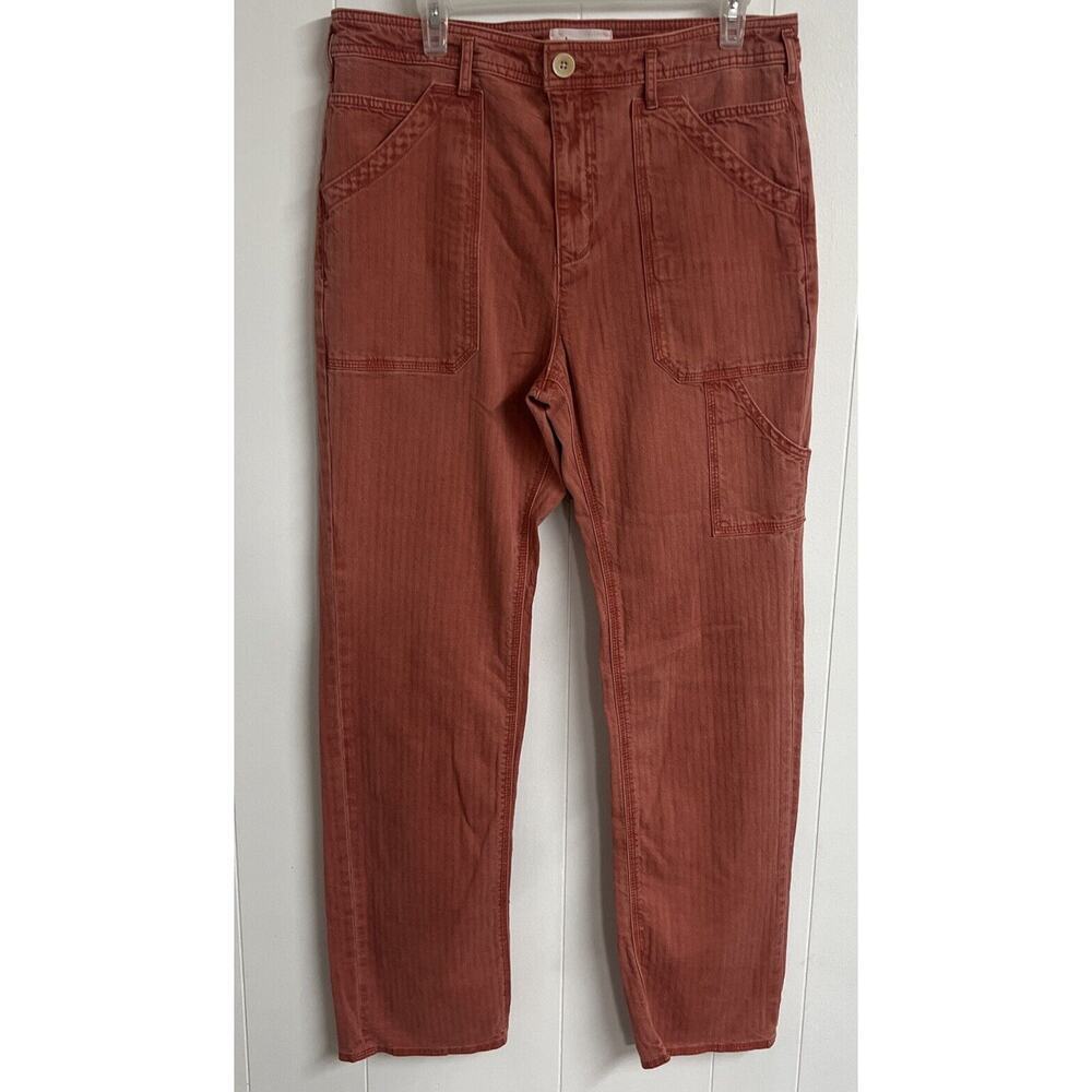 Anthropologie Size 31 Coral Orange Painter Carpenter Utility Pants